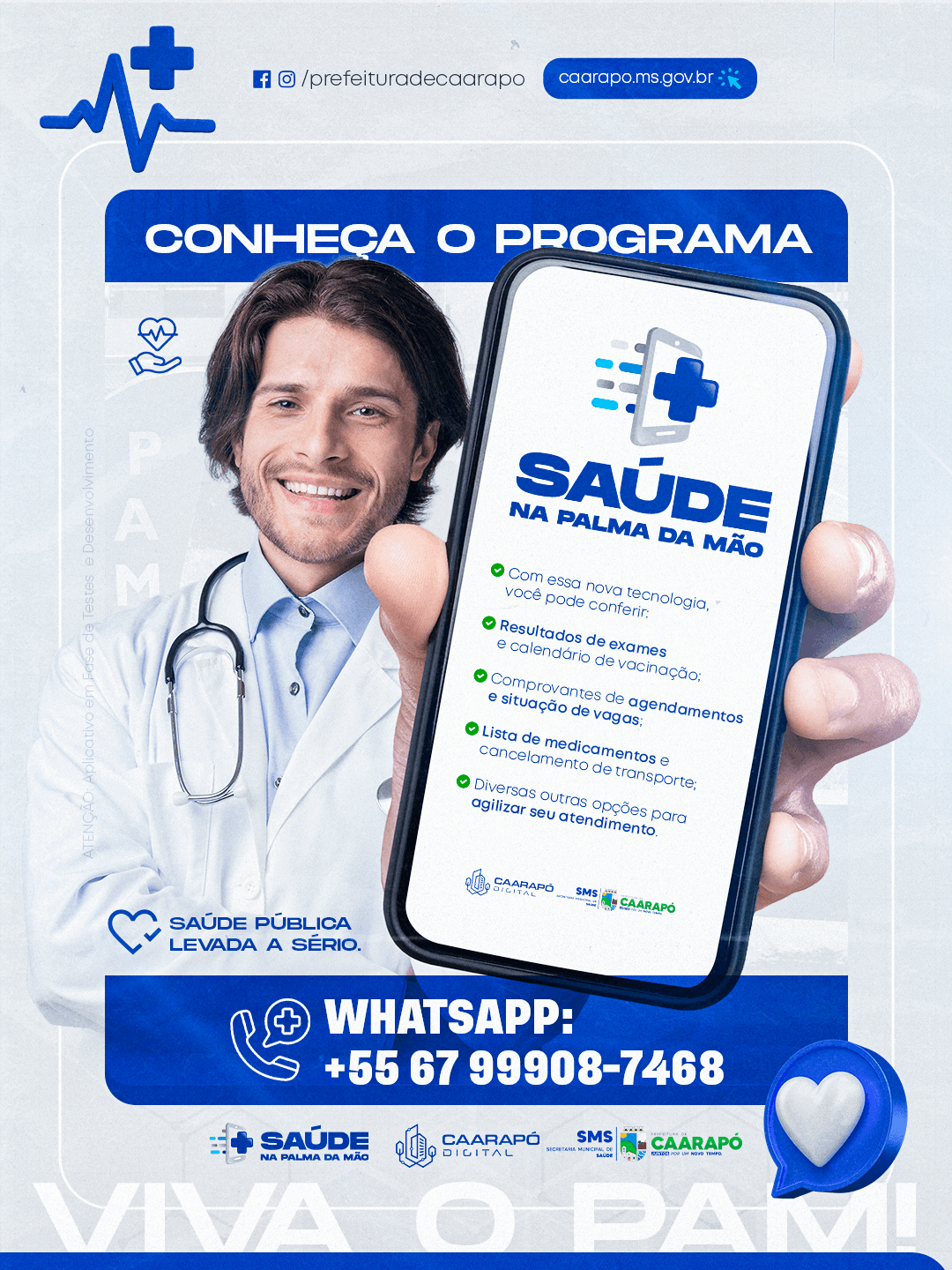 Prefeitura de Caarapó lança o “Saúde na Palma da Mão” e amplia ações do programa Caarapó Digital