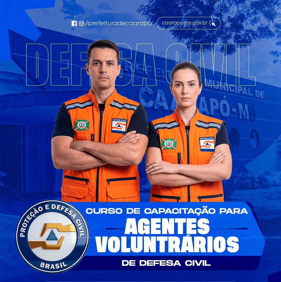 Defesa Civil de Caarapó promove curso gratuito de capacitação para voluntários