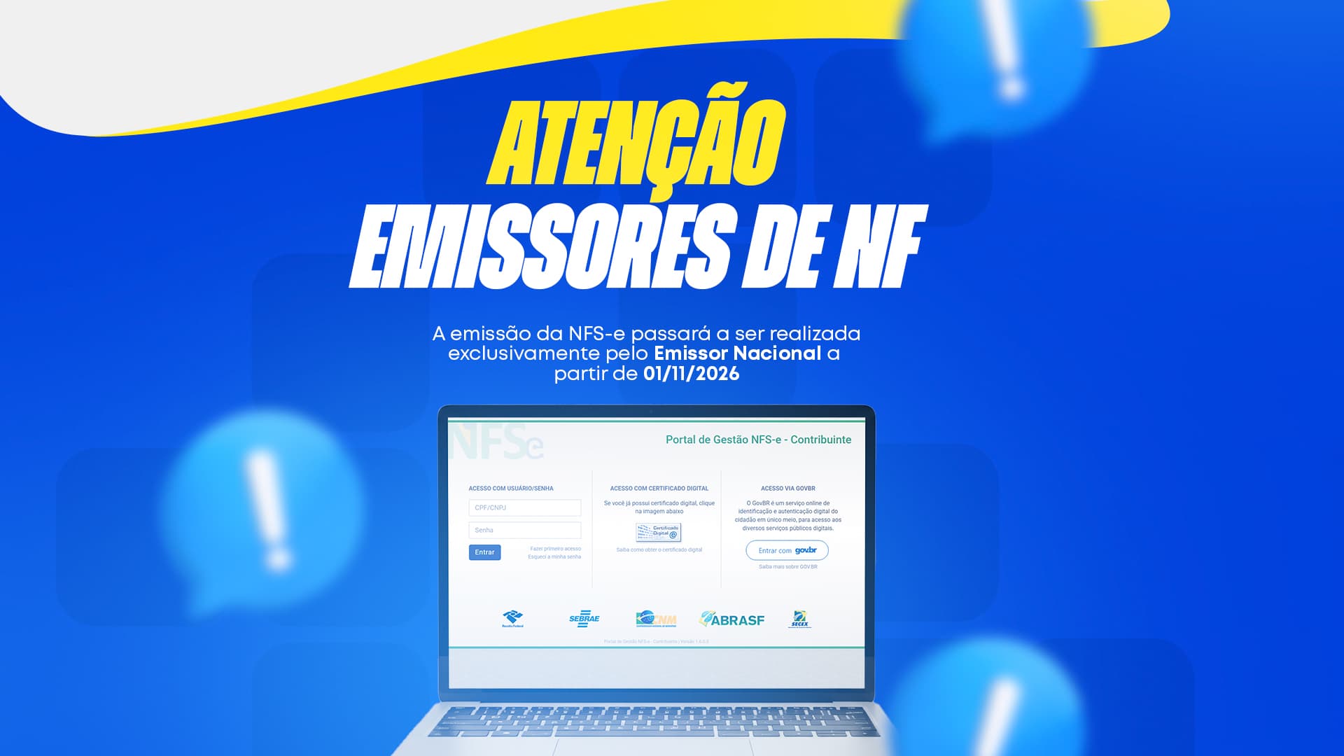 Mudanças na emissão da Nota Fiscal de Serviços Eletrônica a partir de novembro